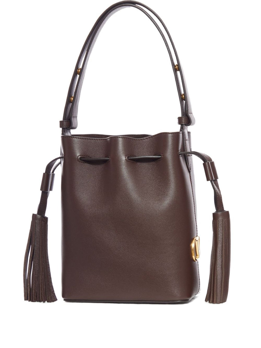 Valentino Garavani Leather Bucket Bag Brown