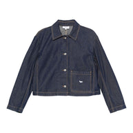 Maison Kitsuné MAISON KITSUNE' Cropped Denim Jacket Blue