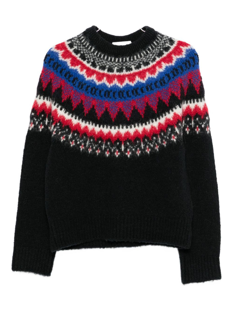 Closed Wool Crewneck Sweater Black