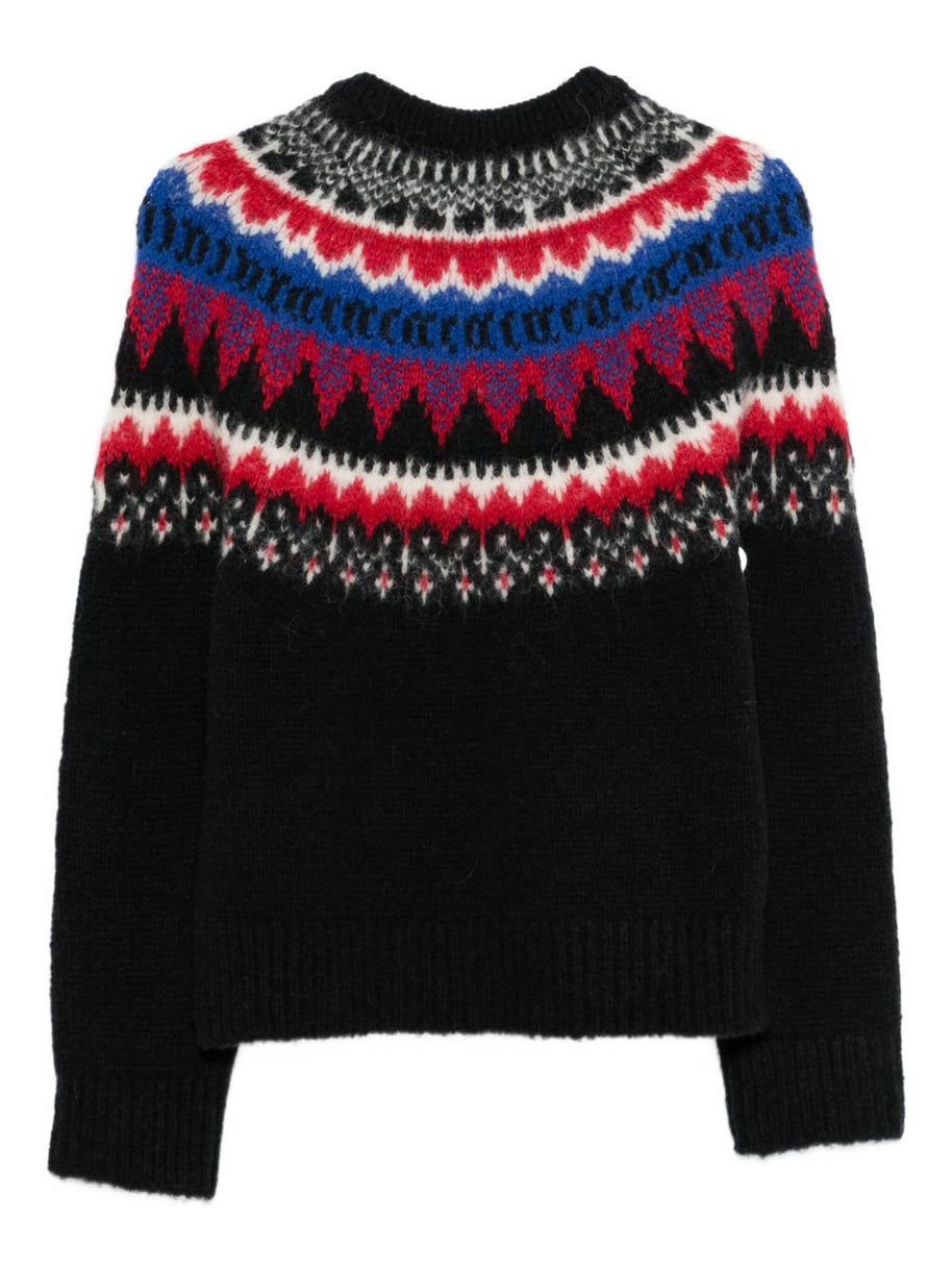 Closed Wool Crewneck Sweater Black