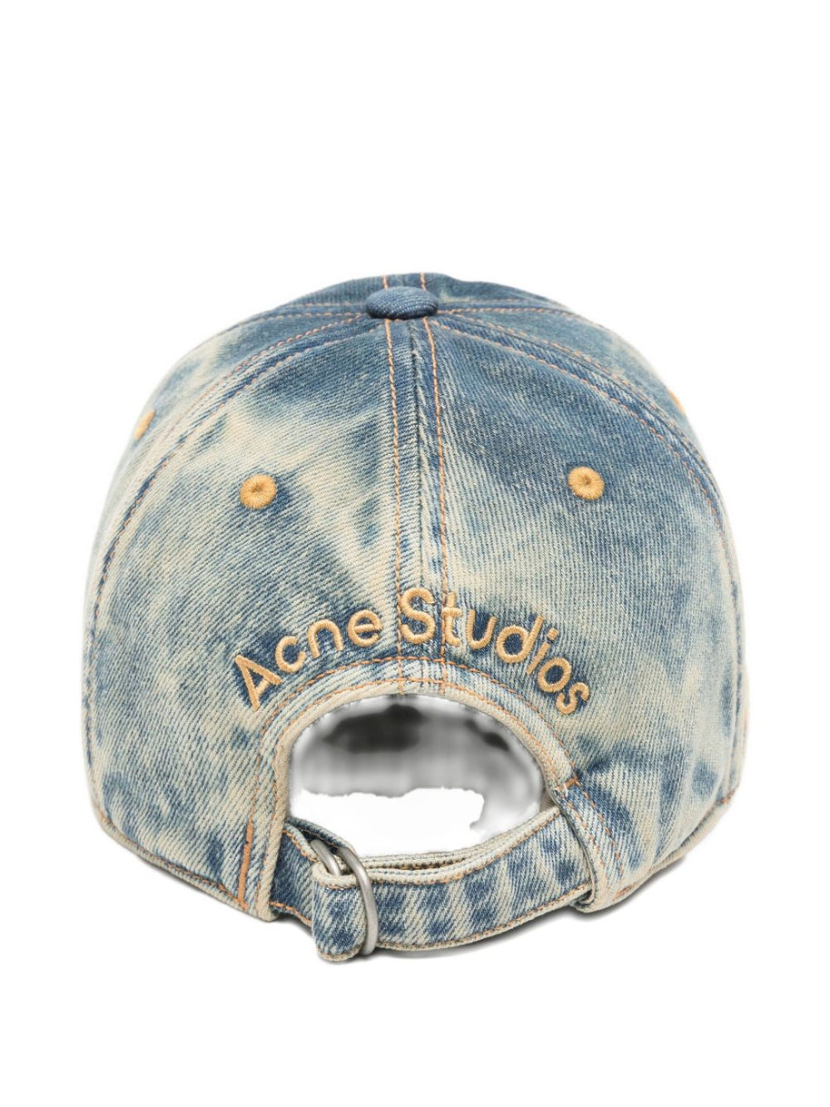 Acne Studios Cotton Baseball Cap Blue