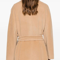 Tagliatore Wool Long Coat Beige