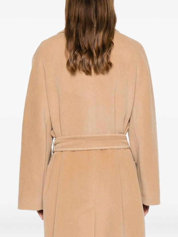 Tagliatore Wool Long Coat Beige