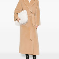 Tagliatore Wool Long Coat Beige