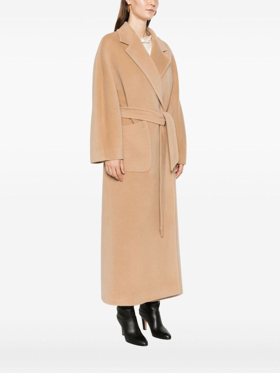 Tagliatore Wool Long Coat Beige