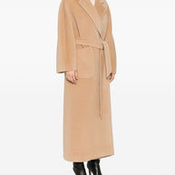 Tagliatore Wool Long Coat Beige