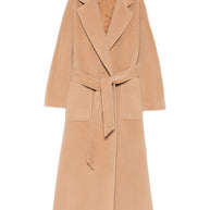 Tagliatore Wool Long Coat Beige