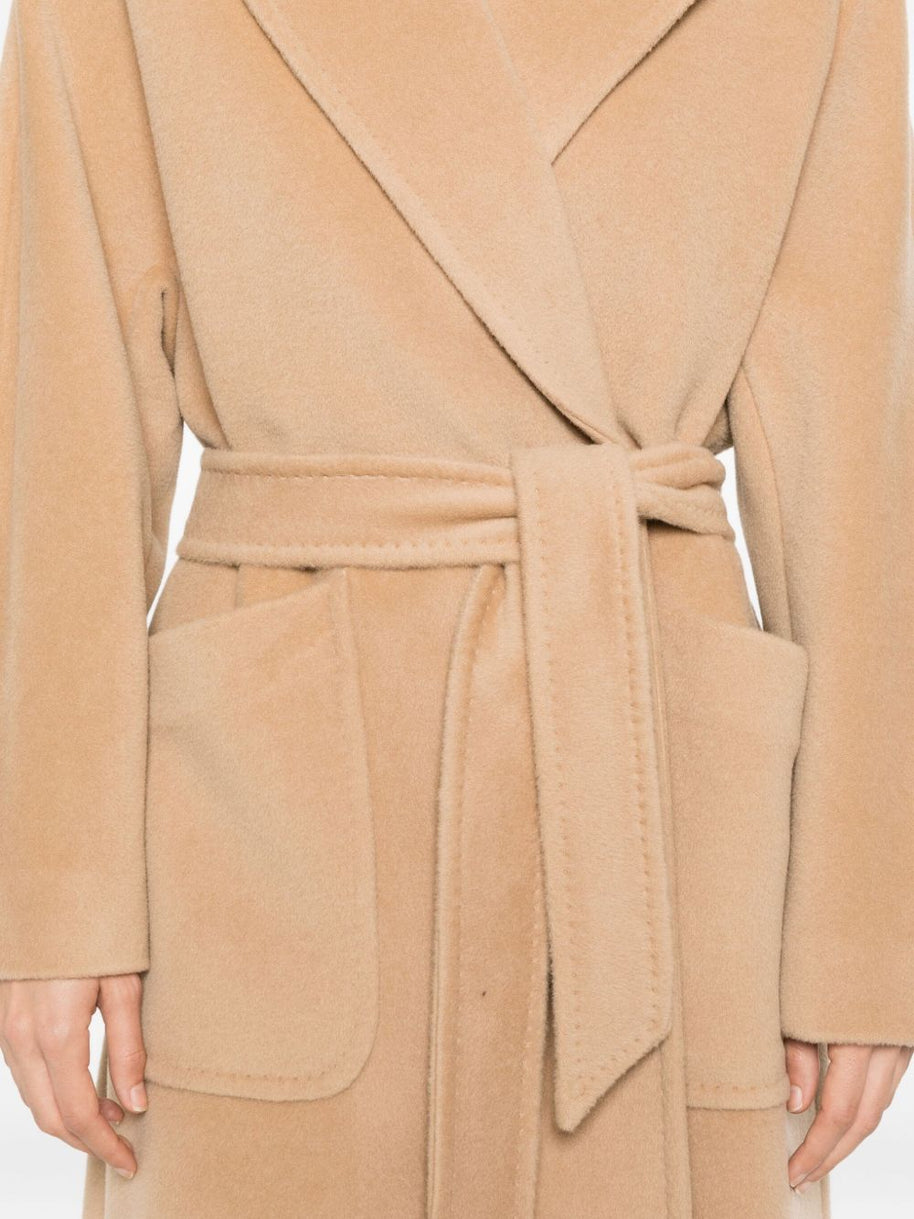 Tagliatore Wool Long Coat Beige