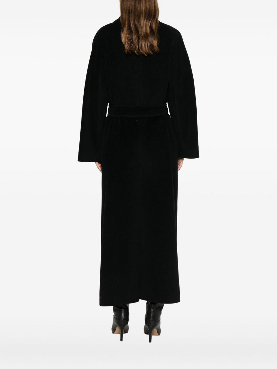 Tagliatore Wool Long Coat Black