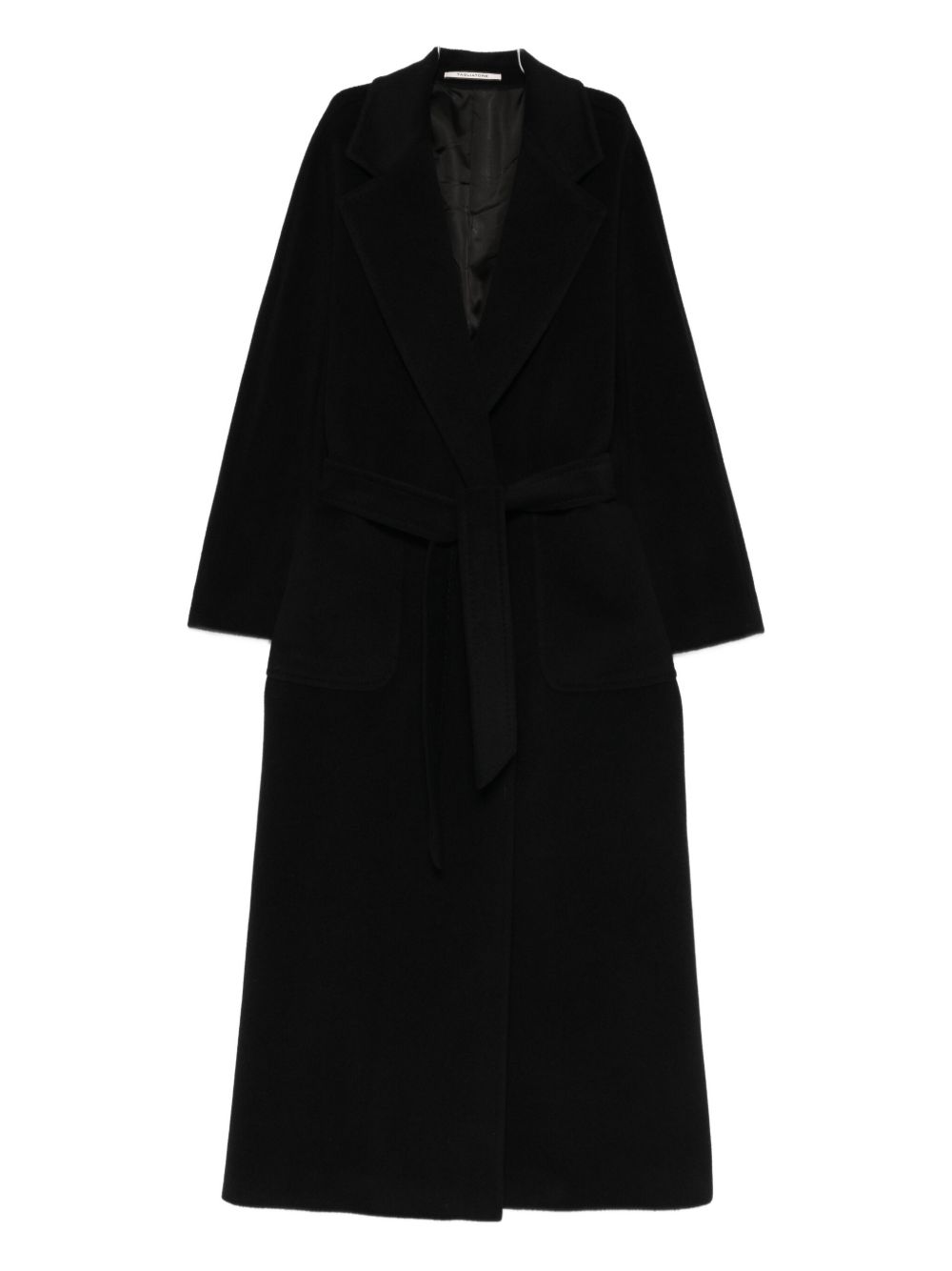 Tagliatore Wool Long Coat Black