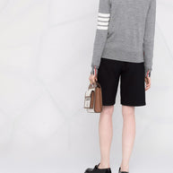 Thom Browne Wool Cardigan Light Grey