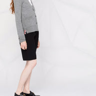 Thom Browne Wool Cardigan Light Grey