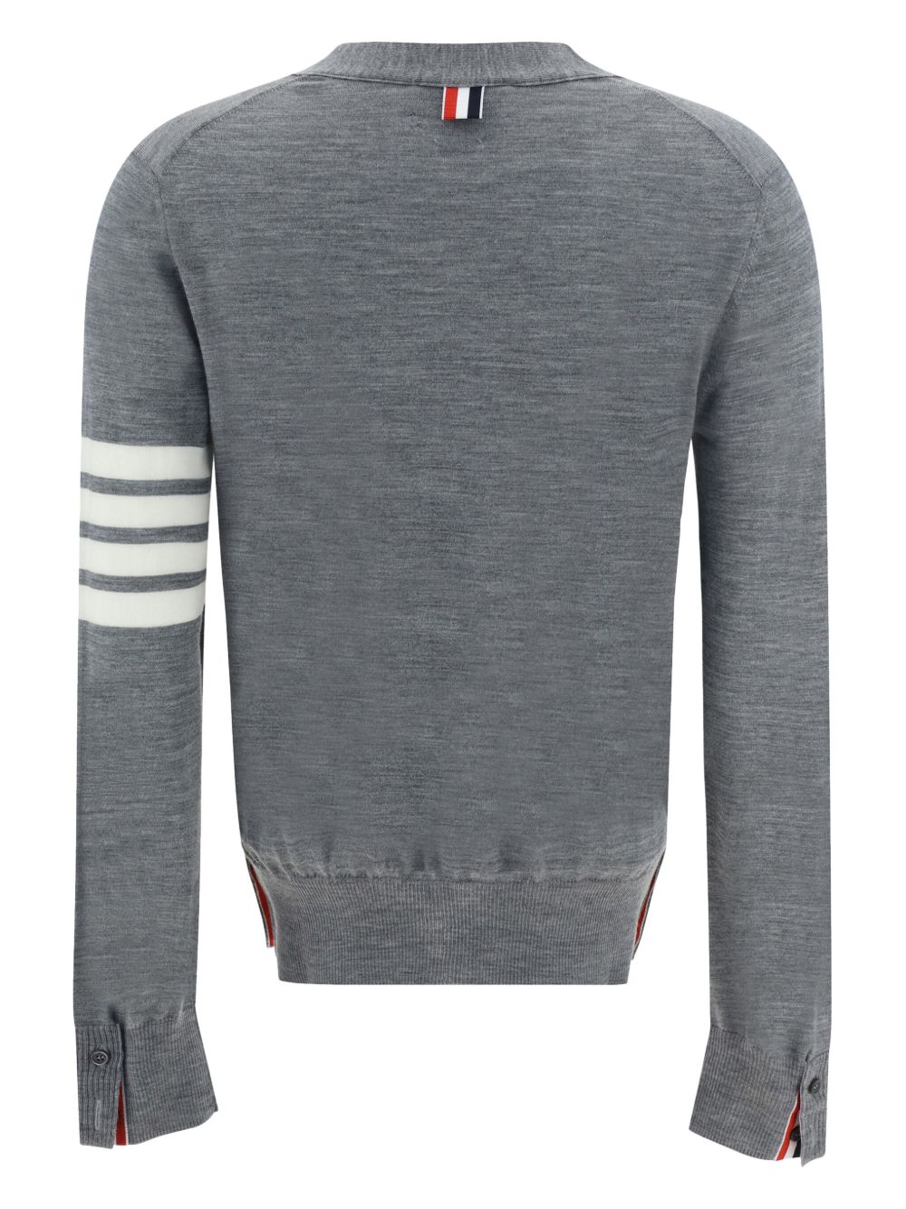 Thom Browne Wool Cardigan Light Grey