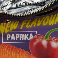 Balenciaga Chips Print Chain Engraved Logo Keychain