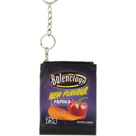 Balenciaga Chips Print Chain Engraved Logo Keychain