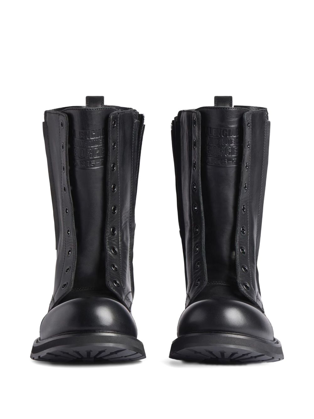 Balenciaga Leather Boots Black