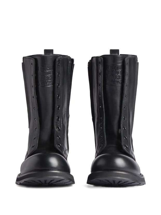 Balenciaga Leather Boots Black
