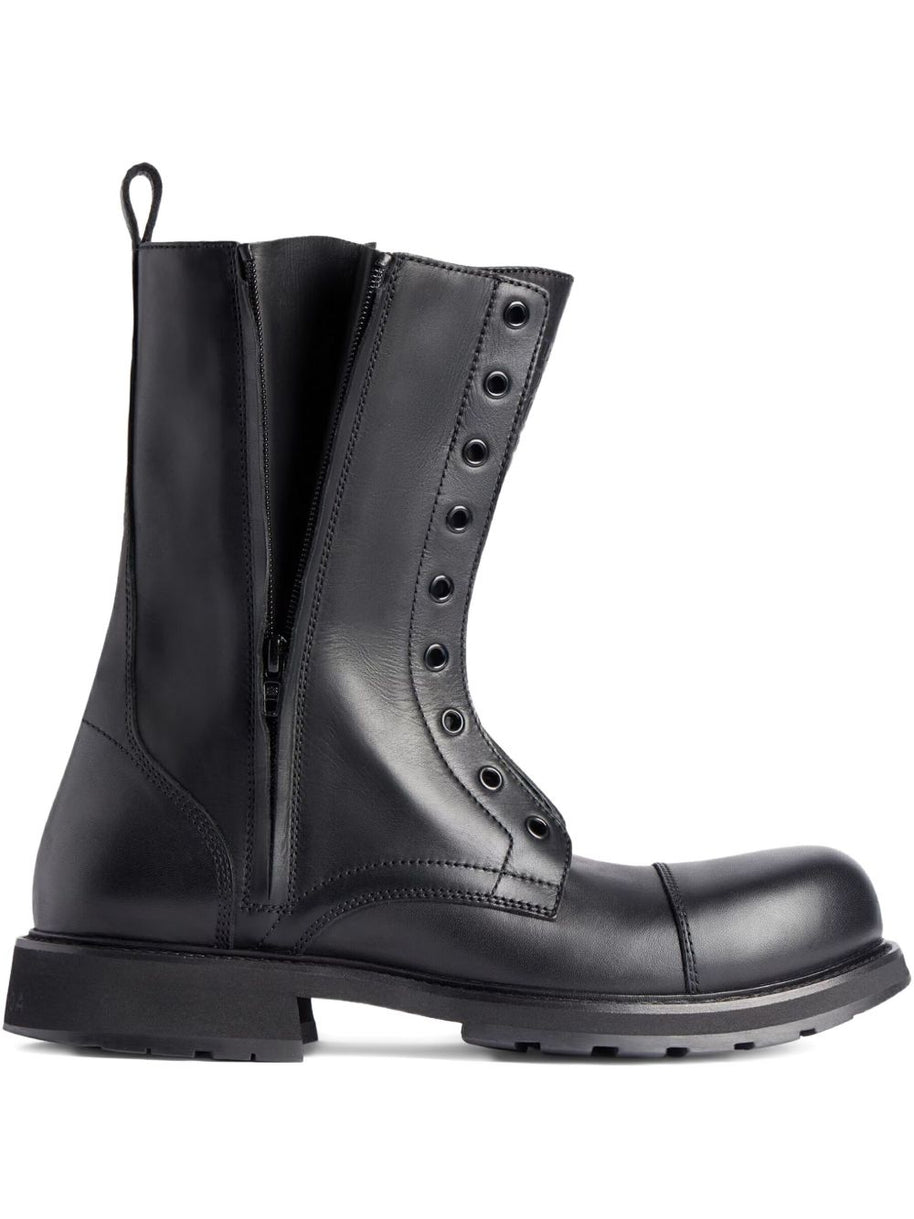 Balenciaga Leather Boots Black