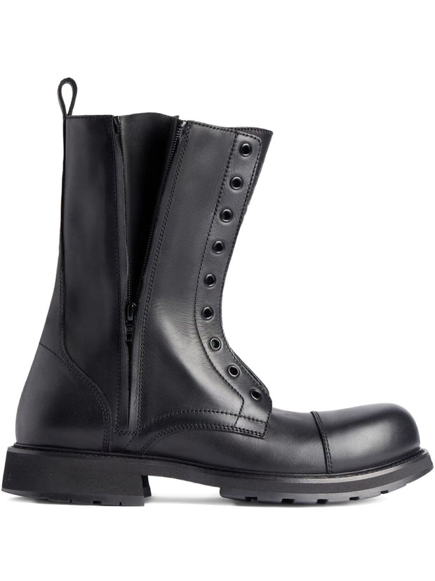 Balenciaga Leather Boots Black