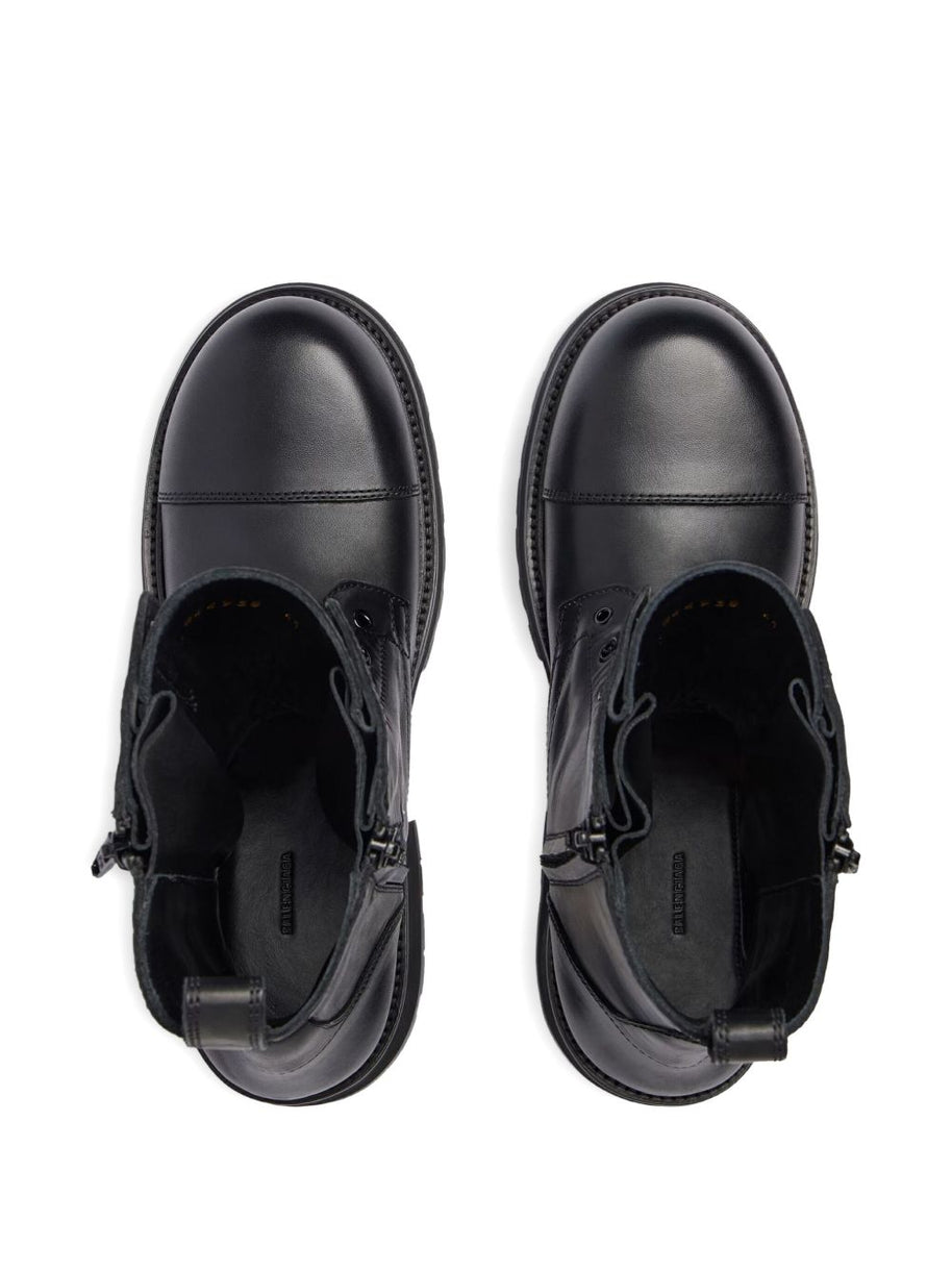 Balenciaga Leather Boots Black