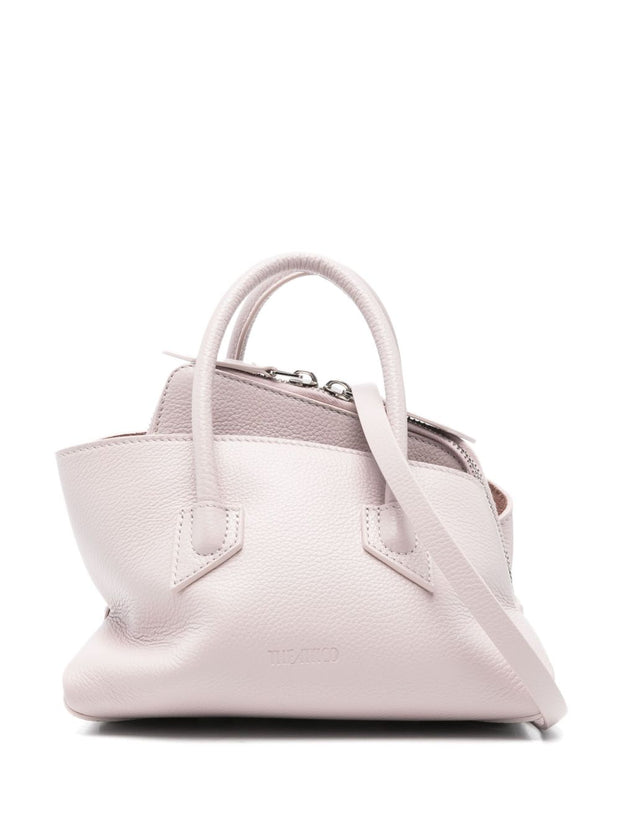 The Attico La Passeggiata Mini Leather Tote Grey