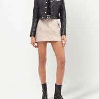 COURREGES RE-EDITION Faux Leather Jacket Black