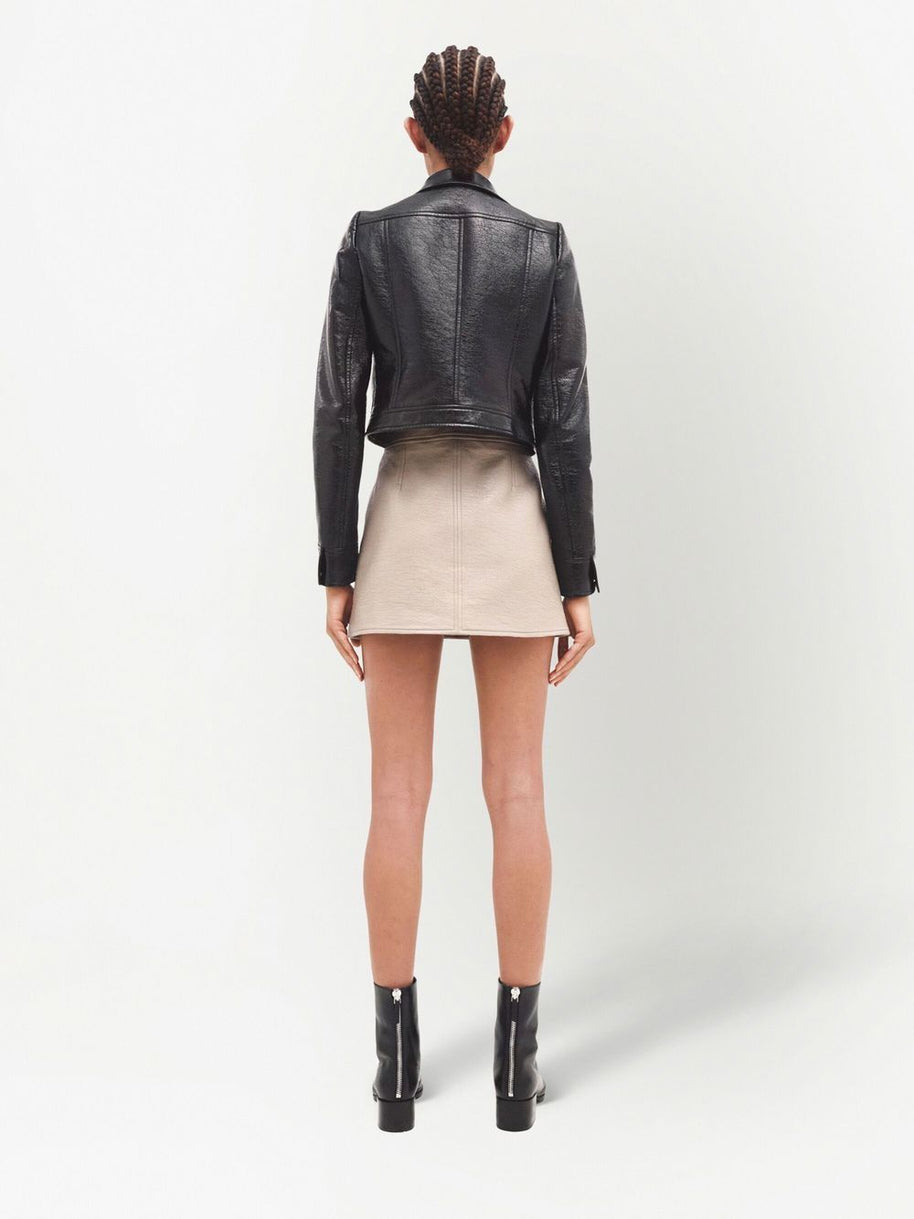 COURREGES RE-EDITION Faux Leather Jacket Black