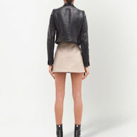 COURREGES RE-EDITION Faux Leather Jacket Black