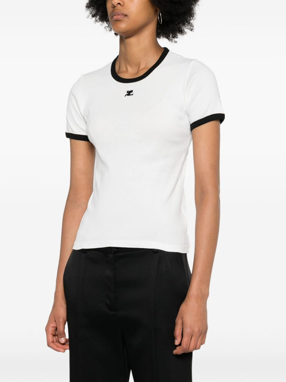 COURREGES PRE Logo Cotton T-shirt White