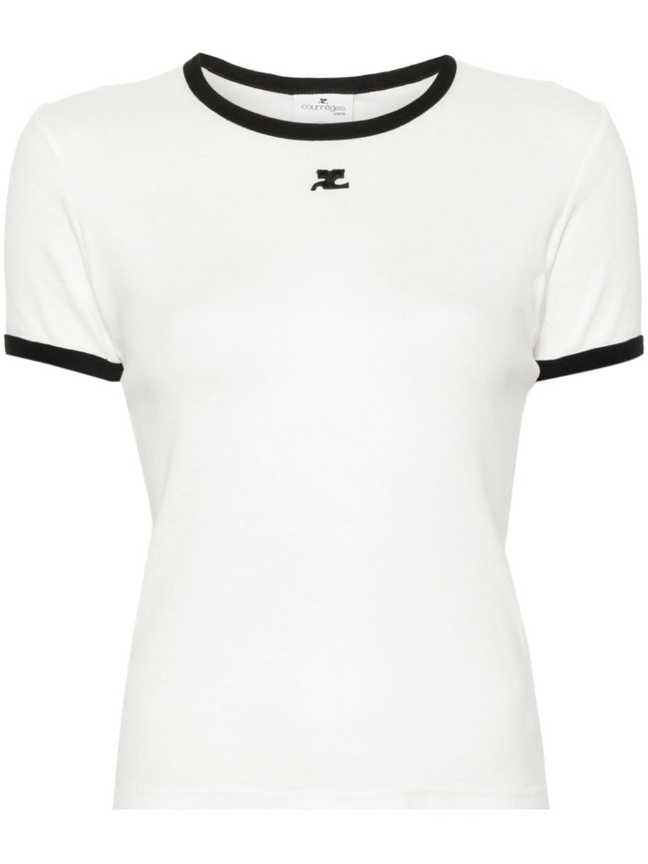 COURREGES PRE Logo Cotton T-shirt White