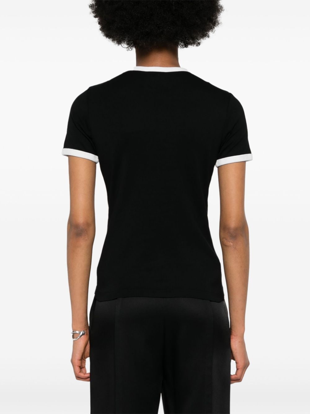 COURREGES PRE Logo Cotton T-shirt Black