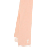 Ami Paris Ami De Coeur Wool Scarf Powder