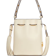 Valentino Garavani VLogo Leather Bucket Bag White