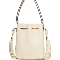 Valentino Garavani VLogo Leather Bucket Bag White
