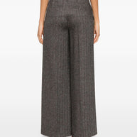 Via Masini 80 Wide Leg Trousers Brown