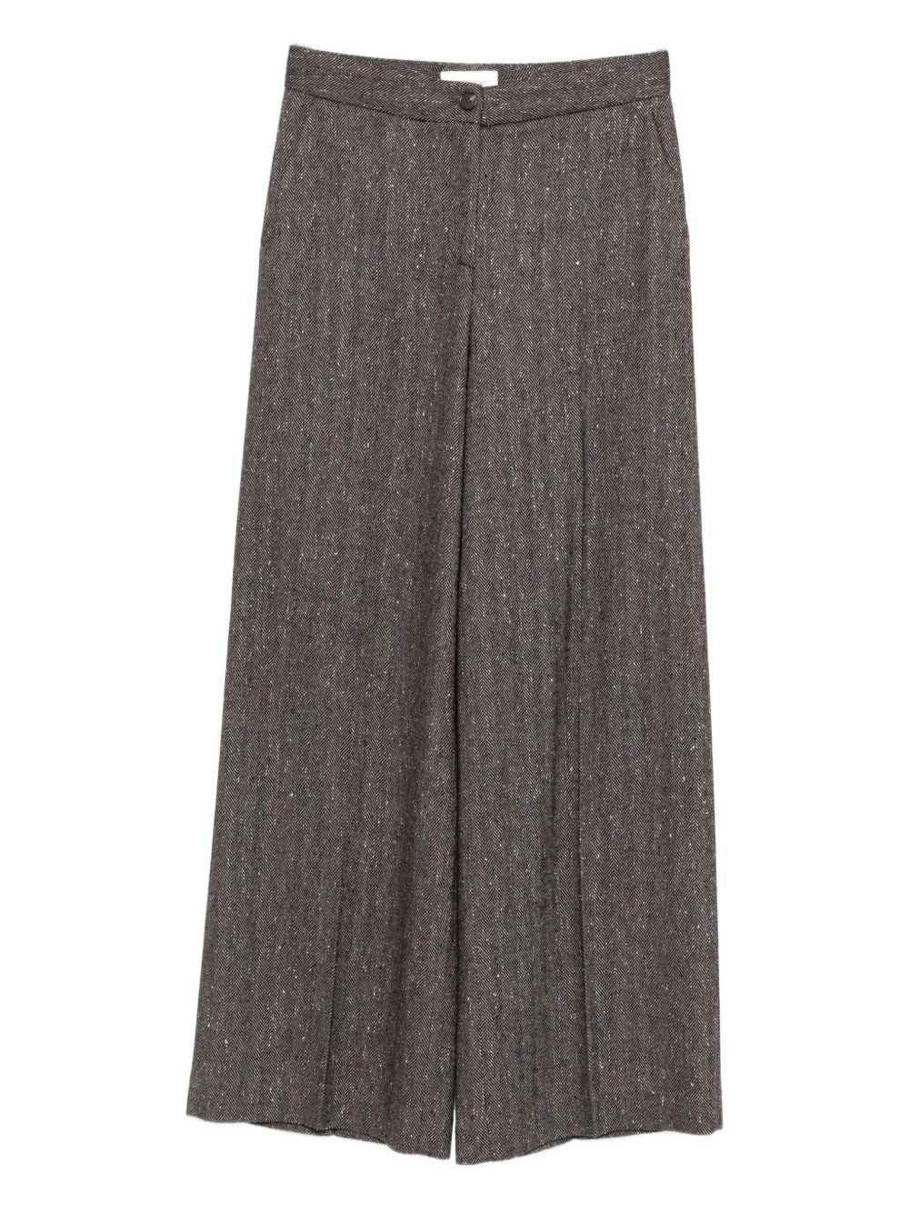 Via Masini 80 Wide Leg Trousers Brown
