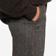 Via Masini 80 Wide Leg Trousers Brown