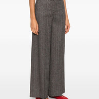 Via Masini 80 Wide Leg Trousers Brown