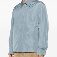 Ami Paris Nylon Overshirt Jacket Clear Blue