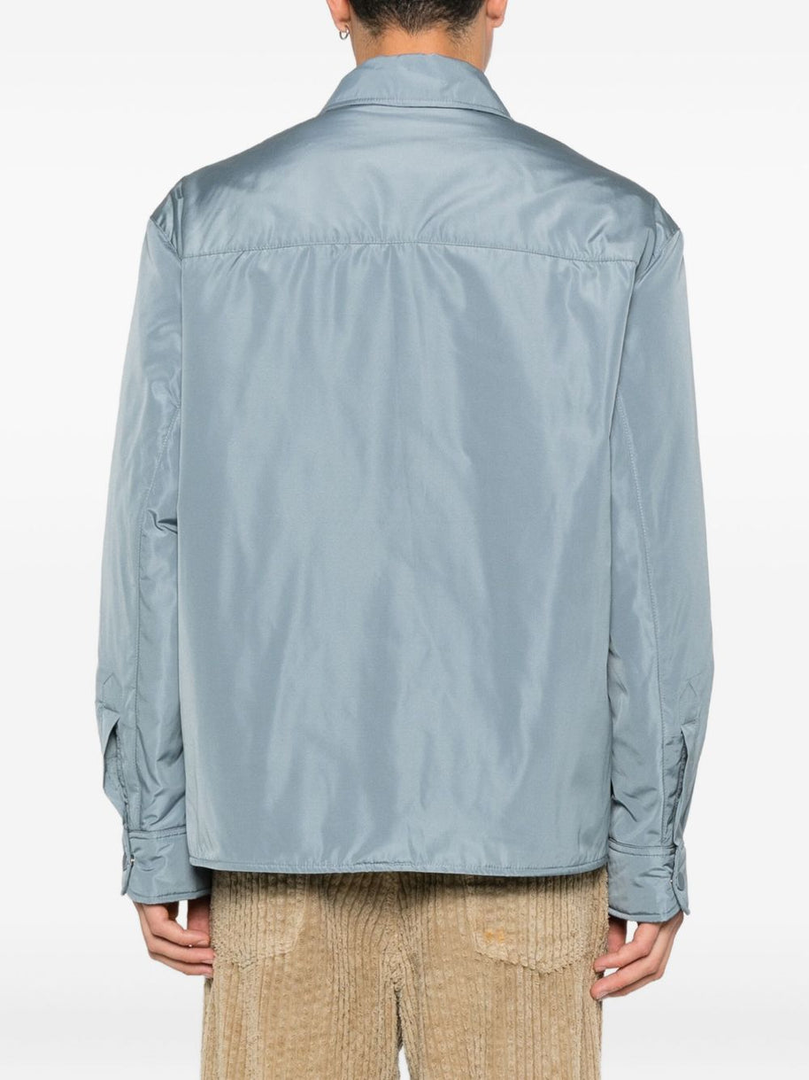 Ami Paris Nylon Overshirt Jacket Clear Blue