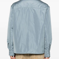 Ami Paris Nylon Overshirt Jacket Clear Blue