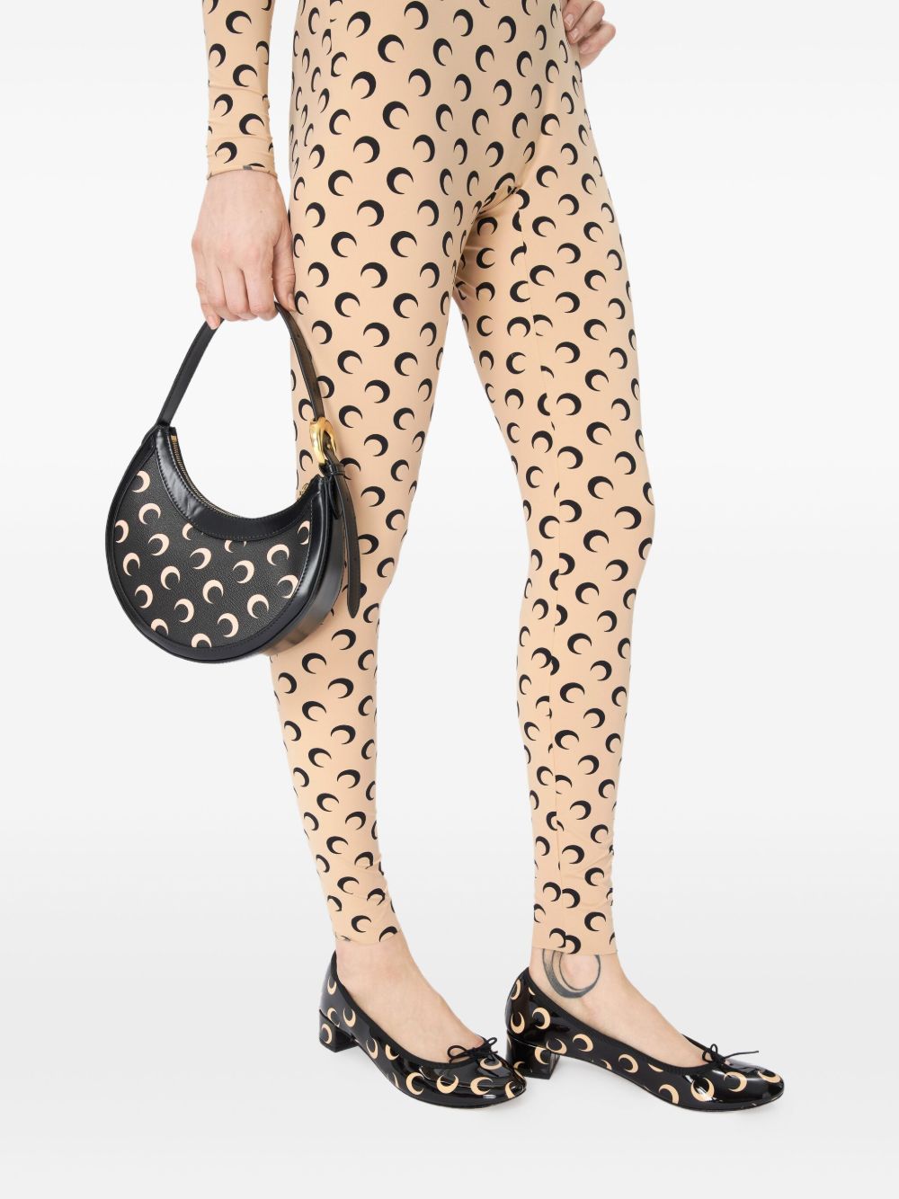 MARINE SERRE Moon Canvas Eclipse Mini Bag Black