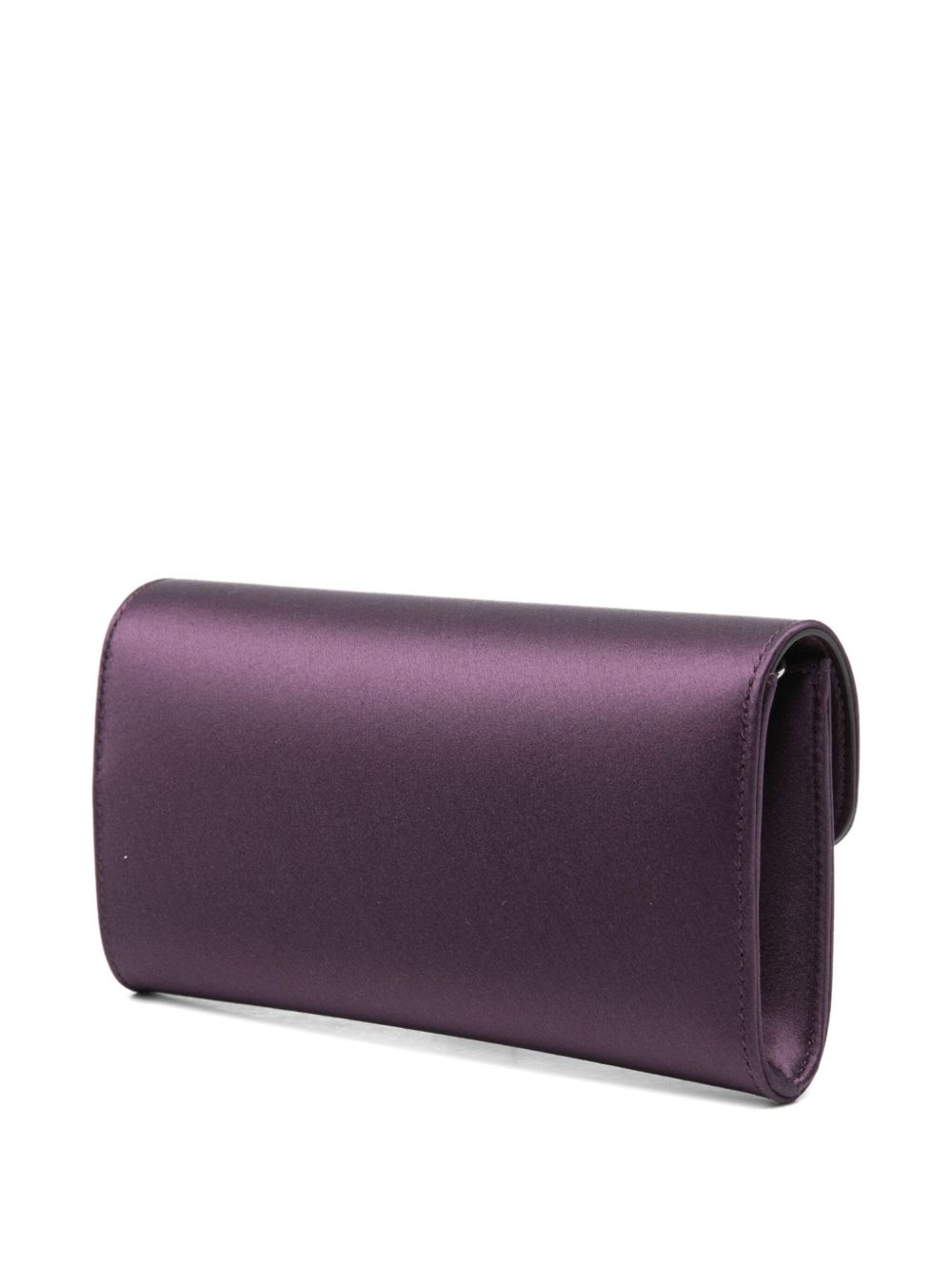 Jimmy Choo Bing Satin Wallet On Chain Bordeaux
