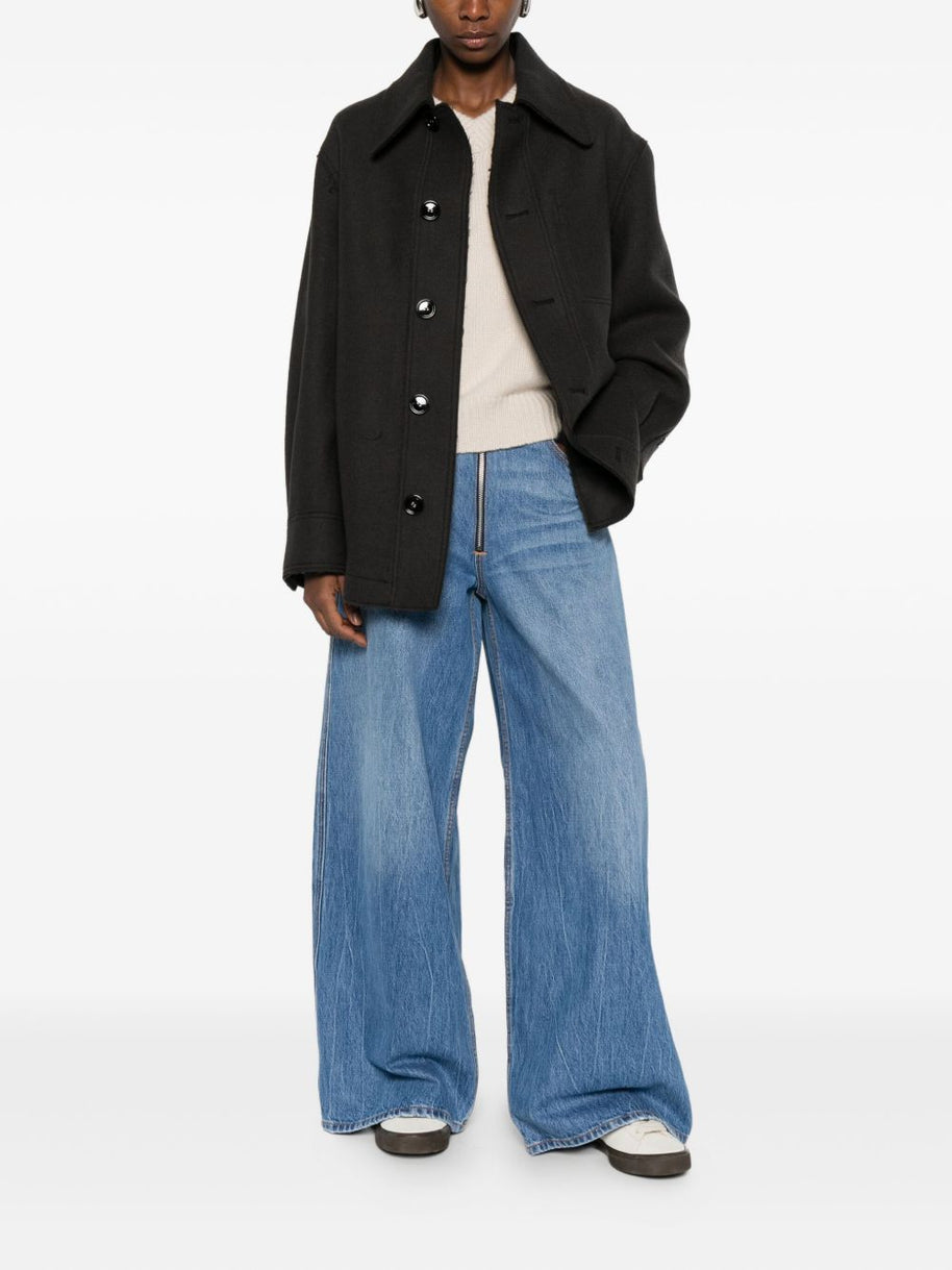 Ami Paris Wool Shirt Jacket Grey