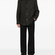 Ami Paris Wool Shirt Jacket Grey