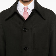 Ami Paris Wool Shirt Jacket Grey