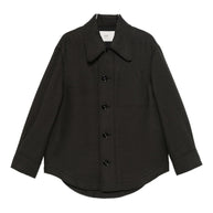 Ami Paris Wool Shirt Jacket Grey