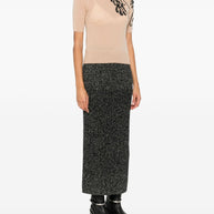 Ermanno Scervino Beaded Wool Sweater Beige