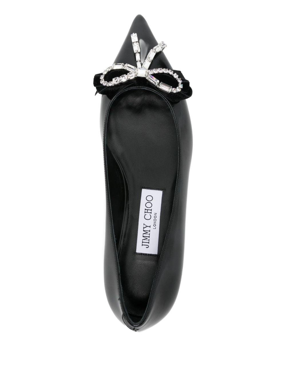 Jimmy Choo Auria Leather Ballet Flats Black