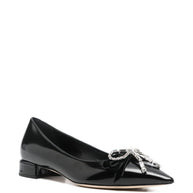 Jimmy Choo Auria Leather Ballet Flats Black
